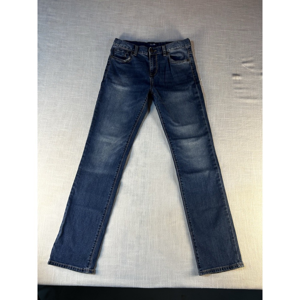 Old Navy Skinny Jeans Boys Size 16 Distressed Adjustable Waist Light Wash Denim